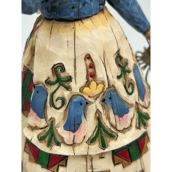 VTG Jim Shore Heartwood Creek Angel with Birdcage Bird Folk Art Resin Figure - Picture 8 of 16